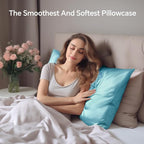 INFIIXSO Mulberry Silk Pillow Cases King Size Set of 2, Silk Pillowcase with Hidden Zipper 20"x36", Extraordinary Smooth and Soft Pillow Case for Hair and Skin(Ocean Mist, 2 Pack)