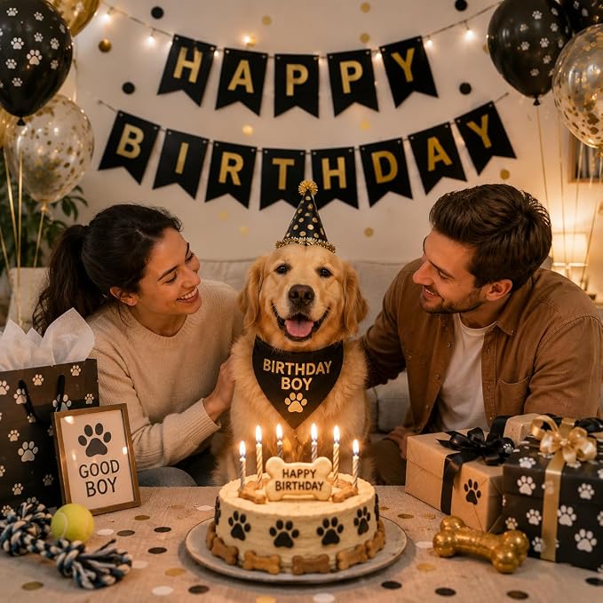 Black Happy Birthday Banner Sign - Image 6