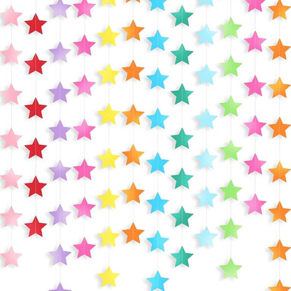 Patelai Glitter Star Garland Banner 2026 Party Decor 130 Feet Star Hanging by Patelai