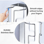 Curling Iron Holder Wall Mount, Hair Straightener Holder with Power Plug Stand, Stainless Steel Hair Tool Organizer for Flat Iron and Hot Tools, Silver