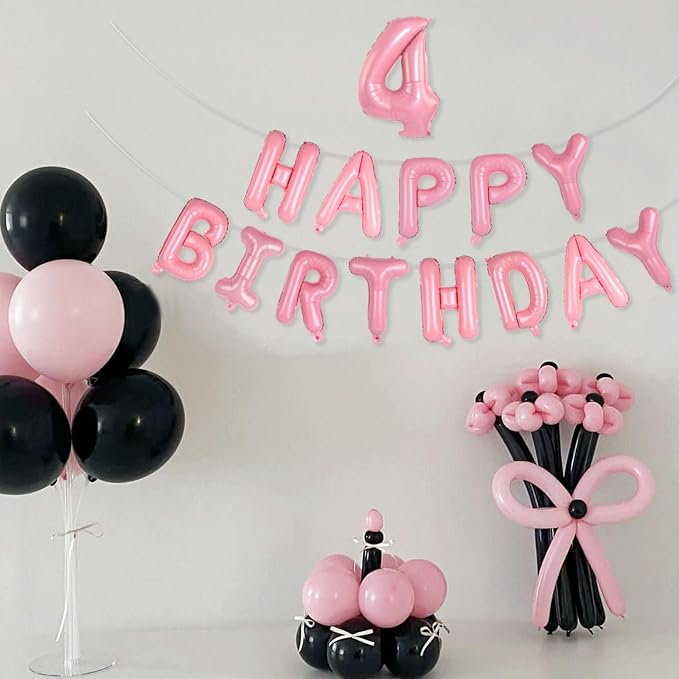 2 Set 20 Pcs Number Balloons 16 Inch Pink 0-9 Number Mylar Foil Balloons Pink - Image 4
