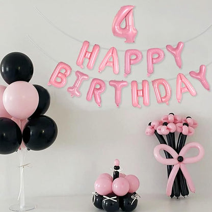 2 Set 20 Pcs Number Balloons 16 Inch Pink 0-9 Number Mylar Foil Balloons Pink - Image 4