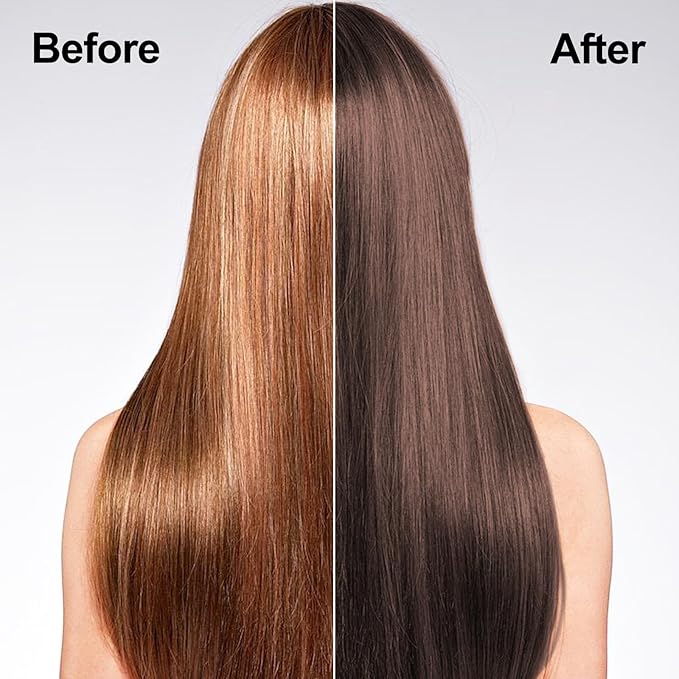 Coffee Hair Dye, Hair Dye Shampoo for Men and Women, Hair Color Shampoo For Home Use, Shampoo Para Canas, Hair Dye Shampoo 3 in 1, 16.9 Fl Oz (Coffee)