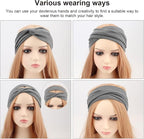 DRESHOW 8 Pack Headbands for Women Yoga Knotted Headbands Elastic Criss Cross Hair Accessories Sports Head Wrap Non Slip
