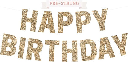 Pre-Strung Happy Birthday Banner by PerfectOccasion