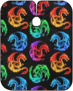 Hairdresser Cape Cool Fire Rainbow Dragon Hair Cutting Gown, Large Long Haircut Apron for Hair Cutting Styling, Haircut Tools