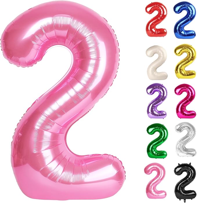 Pink Number 2 Balloon 40 Inch by IWERP