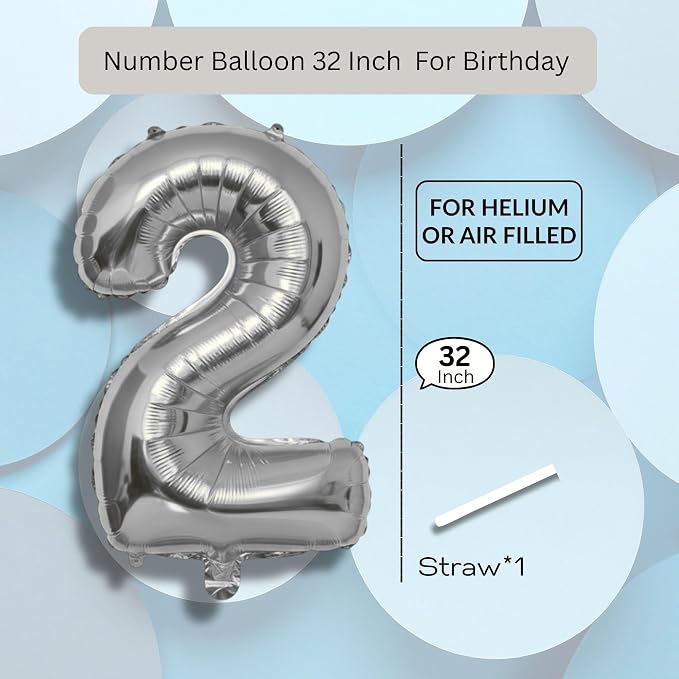 Green Number Balloon 2 Mylar Foil Balloons 32 inch - Image 8
