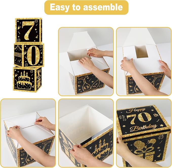 DataMoon 70th Birthday Decorations Boxes - Image 5
