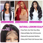 Hermosa 12A 13x4 HD Lace Front Human Hair Wigs Pre Plucked with Baby Hair 220% Density Brazilian Straight Wigs Human Hair for Women Natural Hairline 20 inch