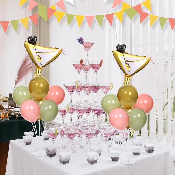 Martini Birthday Party Balloons Stand Kit 2 Sets - Image 6