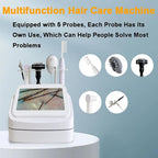 5 in 1 Scalp Skin Hair Follicle Scalp Detector, Multifunction Hair Care Machine Hair Analyzer, 70X 200X Lens Scalp Health Detection for Home Salon Beauty Salon