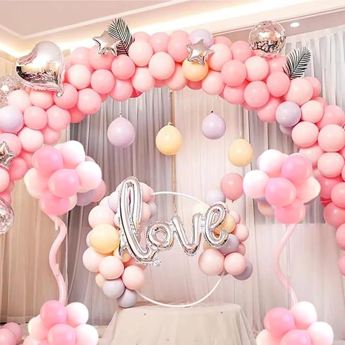Pink Balloons 110Pcs, 5 Inch Small Pink Latex Party Balloons, Mini Thick Pink - Image 4