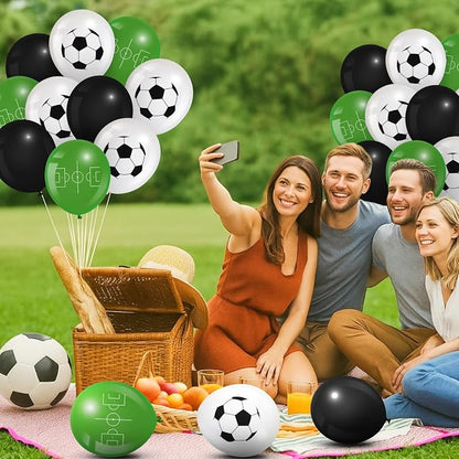 Censen 45 Pieces Soccer Balloons Party Decorations 12 Inch Soccer Latex Balloons - Image 5