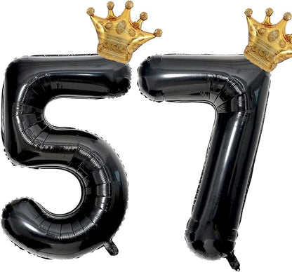 40 inch Large Black 57 Balloon Number by Unknown