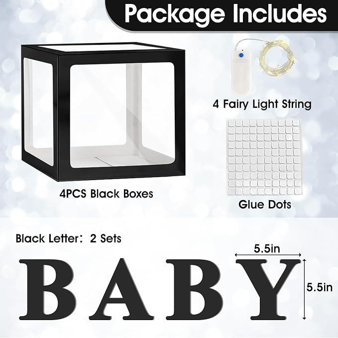 Ledido Baby Boxes with Letters & Fairy Lights - Image 3