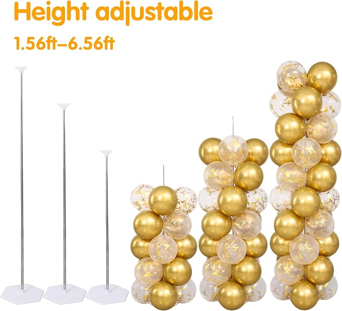 Balloon Column Stand Kit, Balloon Column Gold - Image 7