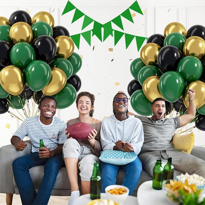 60pcs Green and Black Balloons 12inch - Image 4