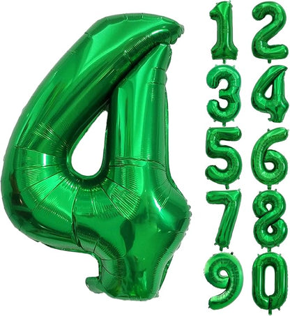 Number Balloons Green Party Balloon by United-UnicornsParty