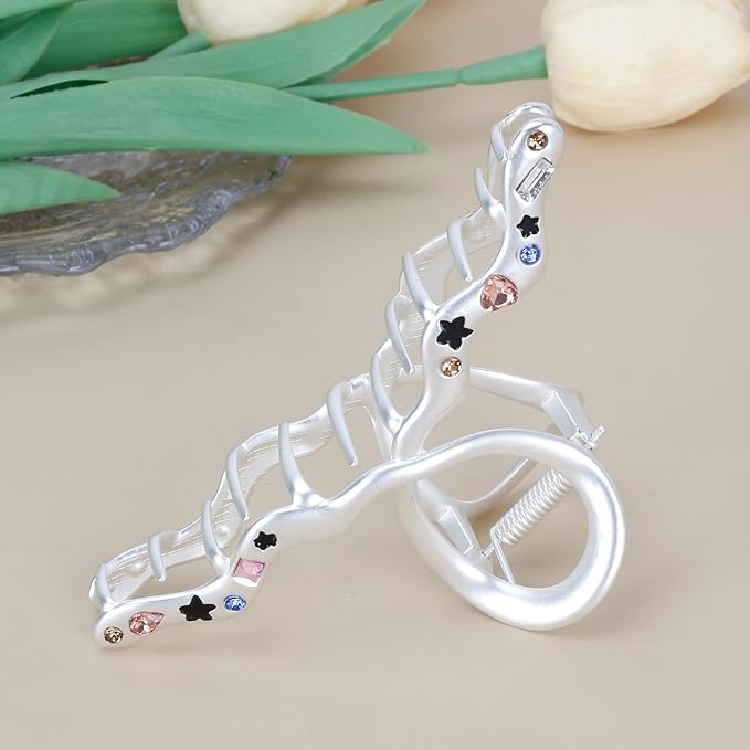 Large Metal Hair Claw Clips for Thick Hair 4.7 Inch Big Matte Metal Hair Clip for Women Strong Hold Claw Barrettes for Long Hair New Hair Accessories (Style 1)