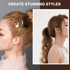 YGDZ Bobby Pins Set, Hair Pins, Hair Clips Kit, 2Inch Bobby Pins Brown Hair, Black, Blonde Hair, U Shaped Hair Pins for Buns, French Pins, Snap Hair Clips, Hair Barrettes, Hair Accessories for Women