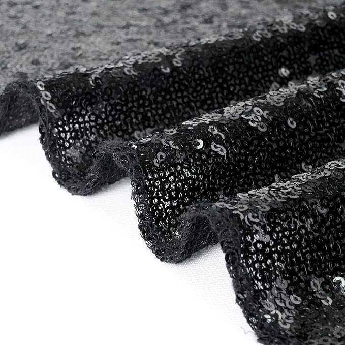 Eternal Beauty Black 3mm Sequin Backdrop 7x7 Ft - Image 8