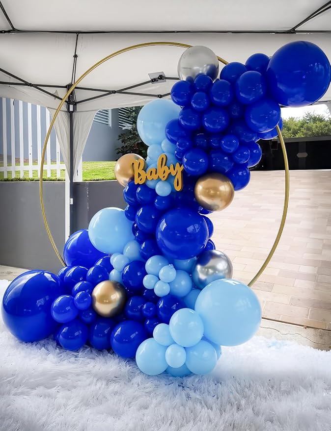 Royal Blue Balloons, Round Latex Balloons - Image 2