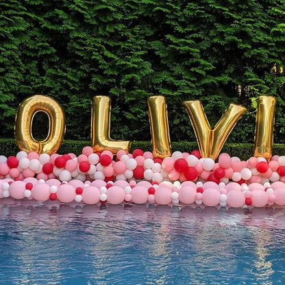 Gold Letter Balloons 40 Inch Large Letter O Balloon Aluminum | Foil Mylar Big - Image 3