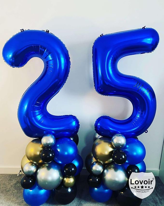 Navy Blue 22 Number Balloons, 40 Inch Giant Number 22 Balloons Foil Mylar - Image 4