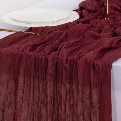 Cheesecloth Table Runner Summer Boho Wedding Birthday Party Home Decor | - Image 6