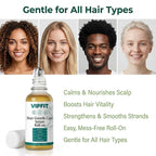Hair Growth Care Serum Roll-On with Rosemary, Niacinamide, Amino Acids, Ginger, Biotin, Castor Oil, Batana & Caffeine, Nourishes Scalp for Thicker-Looking, Healthy Hair, 30ml/1.01 fl.oz
