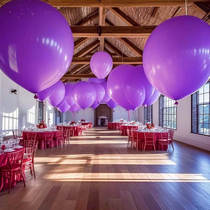 30 Pack Purple Balloons 36 inch Purple Latex Big Balloons - Image 4