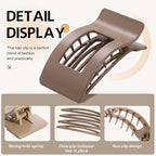8 Pack French Flat Hair Clips for Women – Large Matte No-Slip Claw Barrettes for Thick & Thin Hair, Strong Hold Styling Accessories (Glossy Neutral)