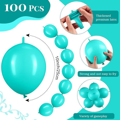 100 Pcs Link Balloon Quick Linking Latex Connected Balloons Linkable - Image 2