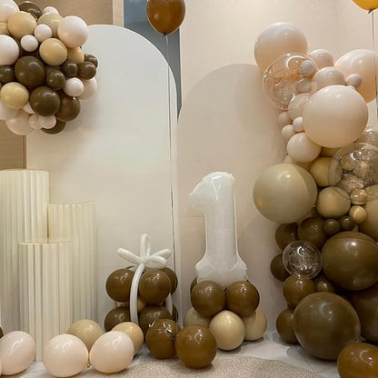 Voircoloria 130pcs Brown Balloons Garland Arch Kit, 18 12 10 5 Inch | - Image 5