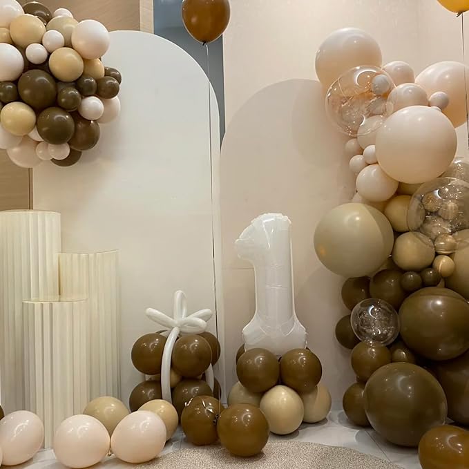 Voircoloria 90pcs Brown Balloons Garland Arch Kit, 18 12 10 5 Inch | - Image 5