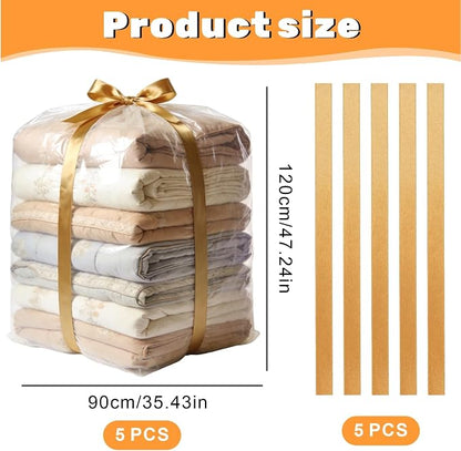 35.43×47.24 Inch 5 Pack Luggage Cover Heavy-duty | Thick Plastic Clear Storage - Image 2