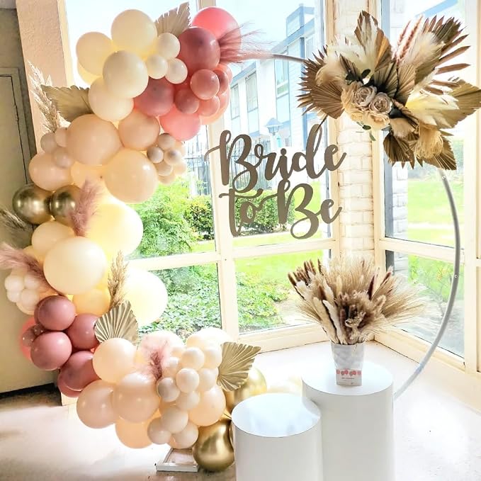 Blush Beige Balloons, Dusty Pink Nude Balloon Metallic Gold Confetti Balloon - Image 7
