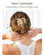 Big Claw Hair Clips for Thick Hair, 3.2" Matte Octopus Large Clips for Women and Girls, Strong Hold Jumbo Clips for All Hair Types, 6 Pack (Neutral)