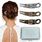 3 Pack Prestige Hair Pins for Women, 4.5" Large French Hair Pins for Thin & Thick Hair, Curved Anti-Slip Design for Better Hold, Perfect Holiday Gift for Her
