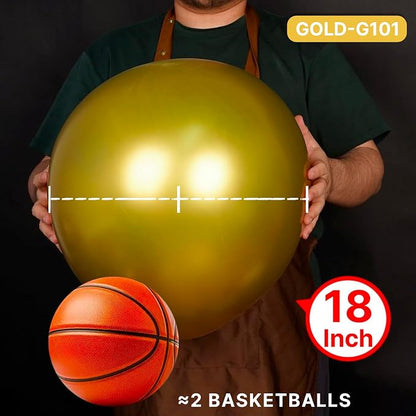PartyWoo Gold Balloons 20pcs Gold Latex Helium Balloons 18 Inch | Birthday - Image 2