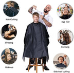 COWDIY Custom Barber Cape Personalized Hair Cutting Capes Add Your Image Text Salon Haircut Cape Hairdressing Apron for Home Salon and Barbershop (55 x 66 Inch)