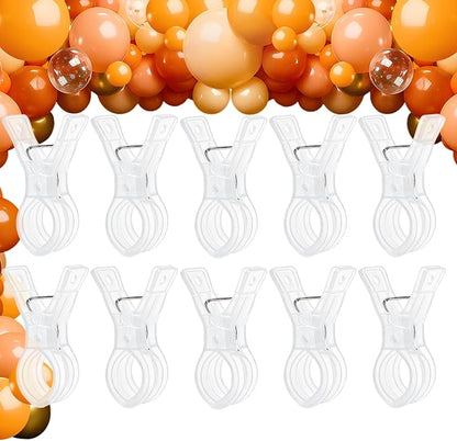 10 Pack 3.5" Clips for Balloon Arch, Decoration and Backdrop Fixed | Transparent by Kreapa