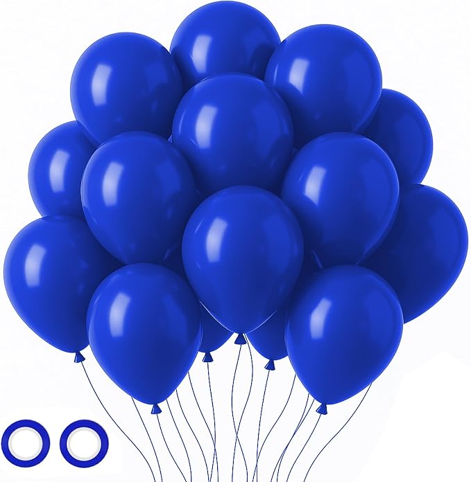 Voircoloria 105pcs Royal Blue Party Balloons, 12inch | by Voircoloria