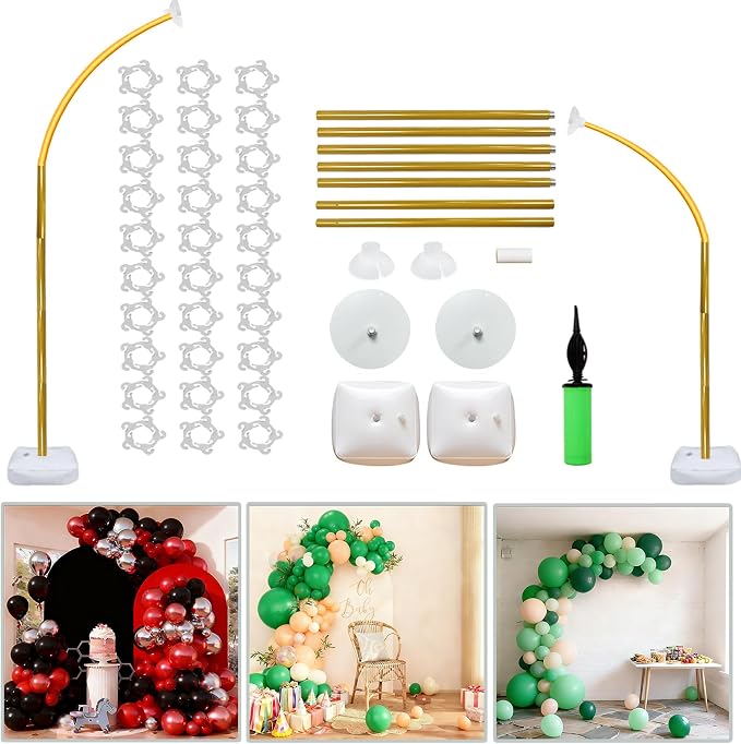 Balloon Arch Stand Kit 9ft &5.6ft, Heavy Duty Base by Unknown