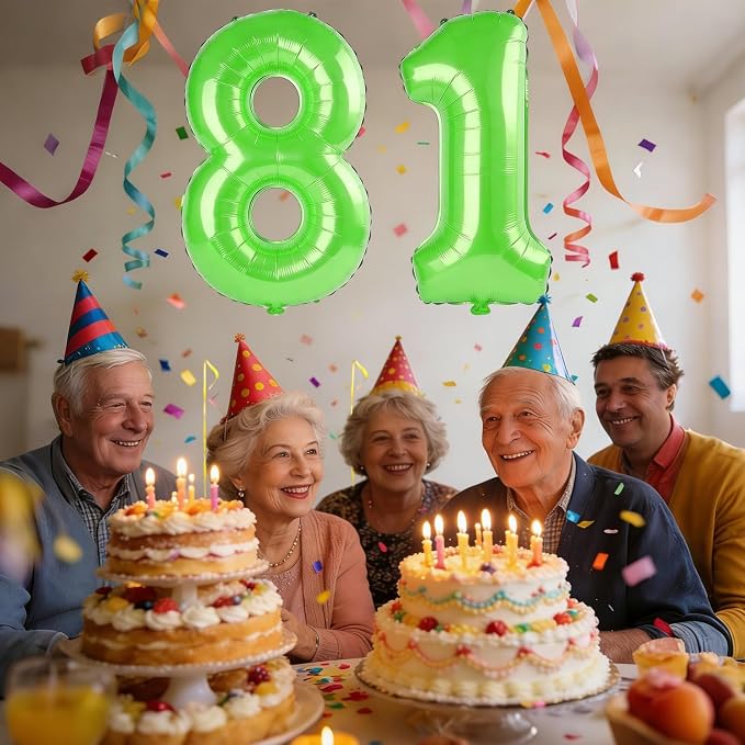 40 Inch Number 81 Balloons for 81st Birthday Party Decorations, 0-100 Fruit - Image 2
