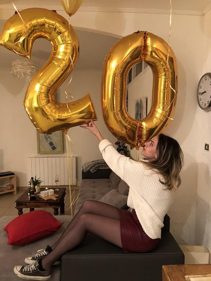 Balloons Number 40 Inch Gold 20 Balloon - Image 2