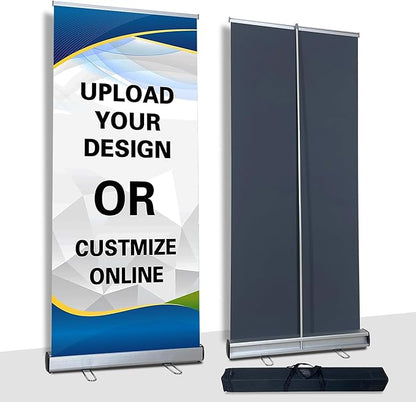 Custom Retractable Banner，with Heavy Duty Frame and Travel case ，Anti-curl by NYHMSignSupply