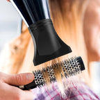 VOSAREA 2pcs Hair Dryer Nozzle Attachment Reusable Blow Dry Hair Dryer Diffuser Professional Hairdressing Styling Tool (Black)