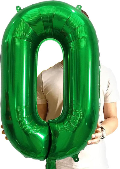 Number Balloons Green Party Balloon - Image 2